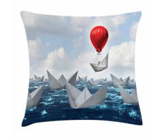 Paper Boats and Balloon Pillow Cover