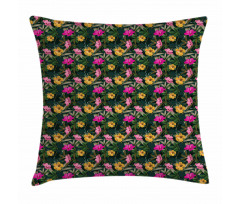 Full Blossom Hibiscus Motif Pillow Cover