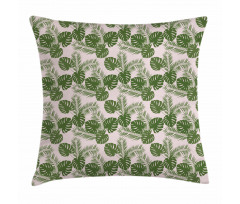 Monstera Leaf Palm Tree Pillow Cover