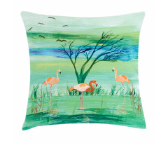 Nature and Birds Pillow Cover