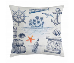 Adventure Tropical Island Pillow Cover