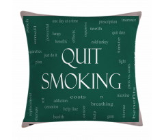 Smoking Message Blackboard Pillow Cover