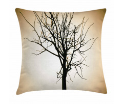 Barren Tree on Ombre Pillow Cover