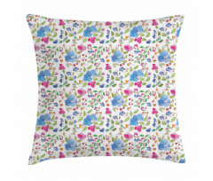 Hand Drawn Flowers Simple Pillow Cover
