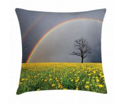 Dandelion Field and Tree Pillow Cover
