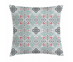 Floral Elements Curlicues Pillow Cover
