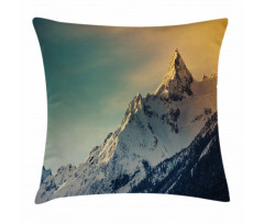 Winter Landscape Panorama Pillow Cover