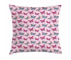 Romantic Flowers Pale Pink Pillow Cover