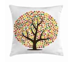 Autumn Season Foilage Design Pillow Cover