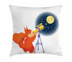 Animal with a Telescope Pillow Cover