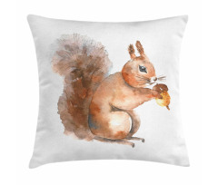 Watercolor Rodent Animal Pillow Cover