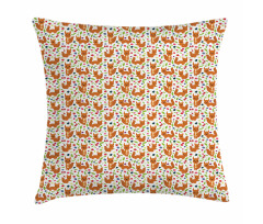 Exotic Berries Leaves Pillow Cover