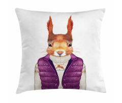 Animal down Vest Sweater Pillow Cover