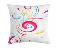 Ink Splattered Droplets Pillow Cover