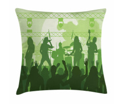 Band Performing on the Stage Pillow Cover