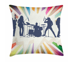 Rock Band 80s Hairstyle Music Pillow Cover