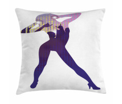 Dancer Young Lady in High Heel Pillow Cover