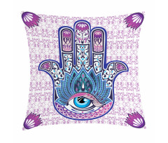 Oriental Mehndi Hand Pillow Cover