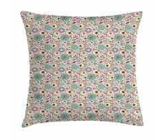 Doodle Floral Bloomed Rose Pillow Cover