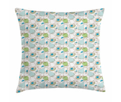 Whole Pears and Apple Slice Pillow Cover