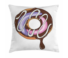 Doughnut American Food Theme Pillow Cover