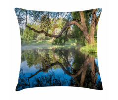 Foggy Scene over Water Pillow Cover