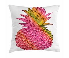 Tropical Organic Fruit Pillow Cover