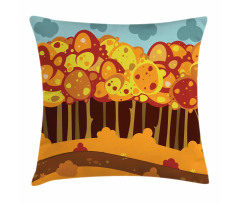 Forest in Autumn Cartoon Pillow Cover