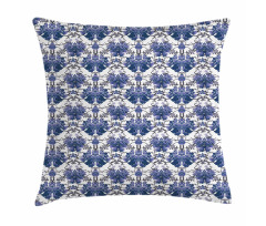 Symmetrical Oriental Nature Pillow Cover