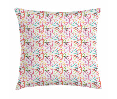 Angular Tribal Motifs Pillow Cover