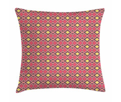 Wavy Lines and Rhombuses Pillow Cover