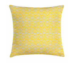 Hexagons Yellow Chevron Pillow Cover