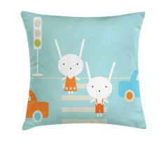 Traffic Rules Boy and Girl Pillow Cover