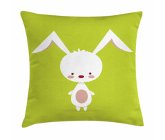 Cartoon Character on Green Pillow Cover