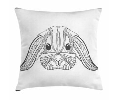 Boho Art Hare Pillow Cover