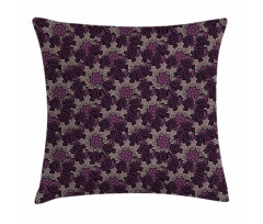 Foliage Leaves and Flowers Pillow Cover