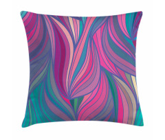 Curved Stripe Pattern Wavy Pillow Cover