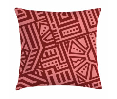 Angled Lines and Dots Pillow Cover