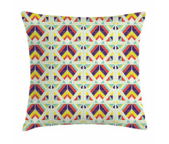 Colorful Stripe and Triangle Pillow Cover