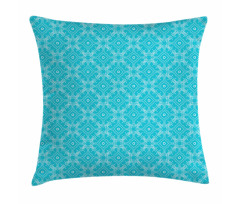 Blue Monochrome Motif Pillow Cover