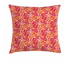 Grunge Petal Silhouettes Pillow Cover