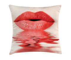 Female Blowing Kisses Pillow Cover