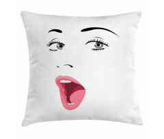 Surprised Facial Expression Pillow Cover