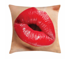 Juicy Lipstick Illustration Pillow Cover