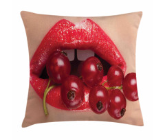 Red Current Berry Branch Image Pillow Cover