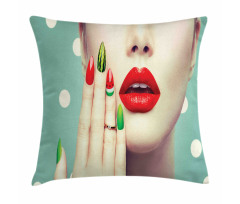 Watermelon Nail Art and Makeup Pillow Cover