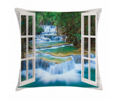 Open Window to River Pillow Cover