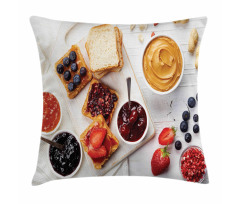 Sandwiches on White Pillow Cover