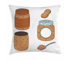 Food in a Jar Pattern Pillow Cover