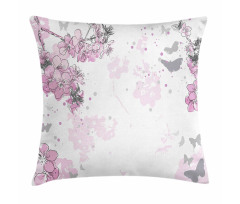 Spring Motif Outline Pillow Cover